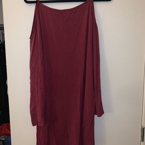 Pitaya long sleeve cold shoulder dress